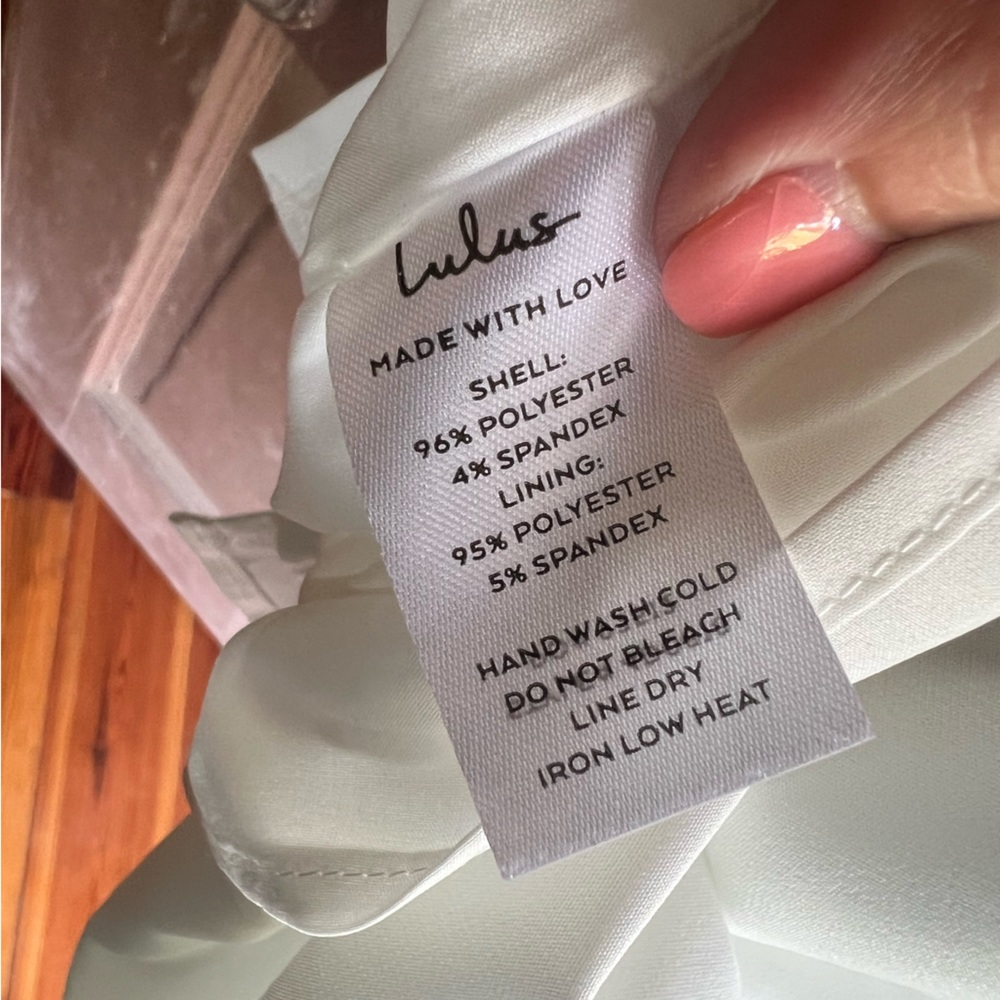 NWT Lulus off white midi dress  Size L - Picture 9 of 9